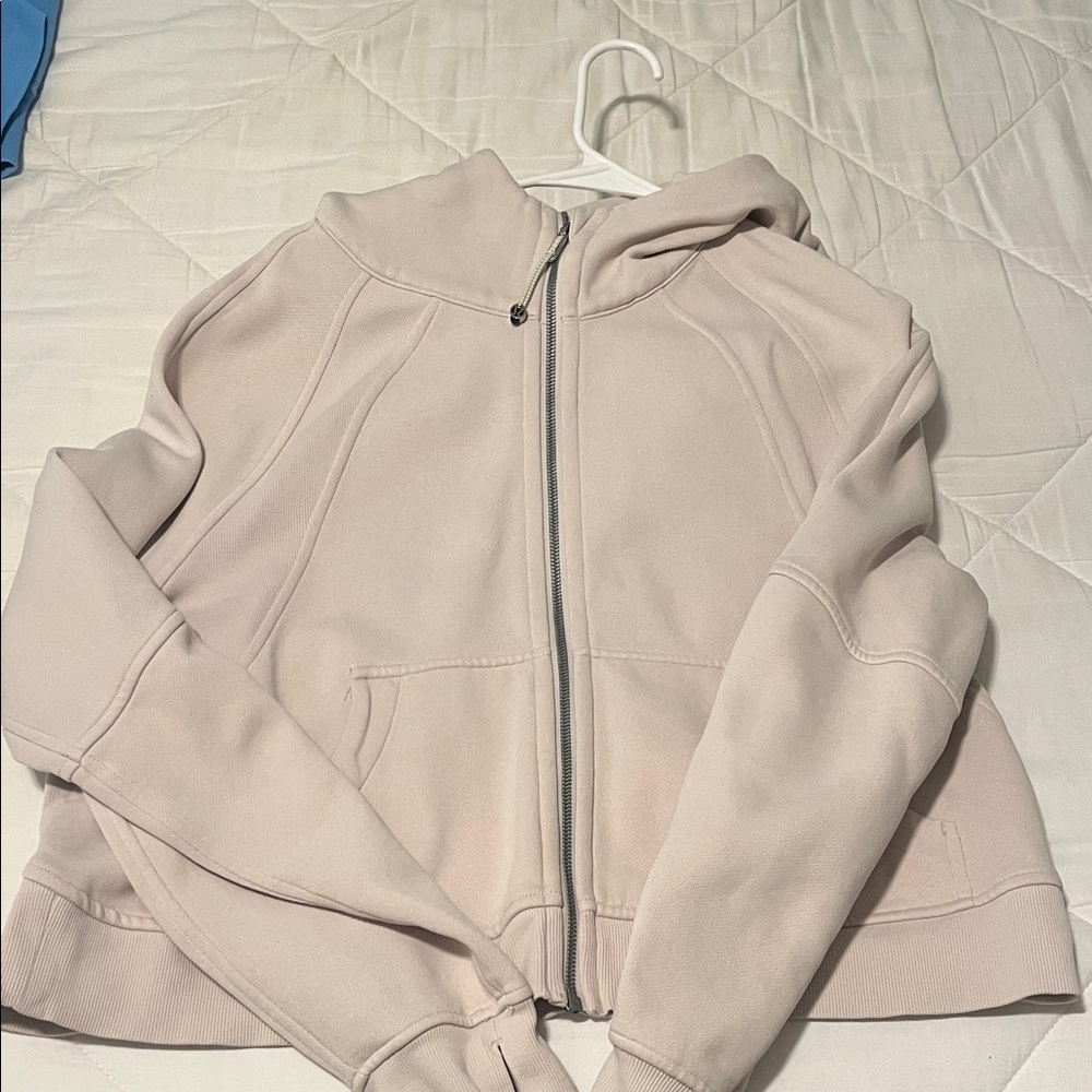 Lululemon White Opal Full Zip Scuba